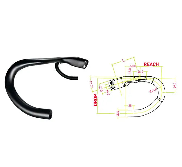 Manillar De Gravel Integrado En Carbono 355 Gr 360* 70 Mm